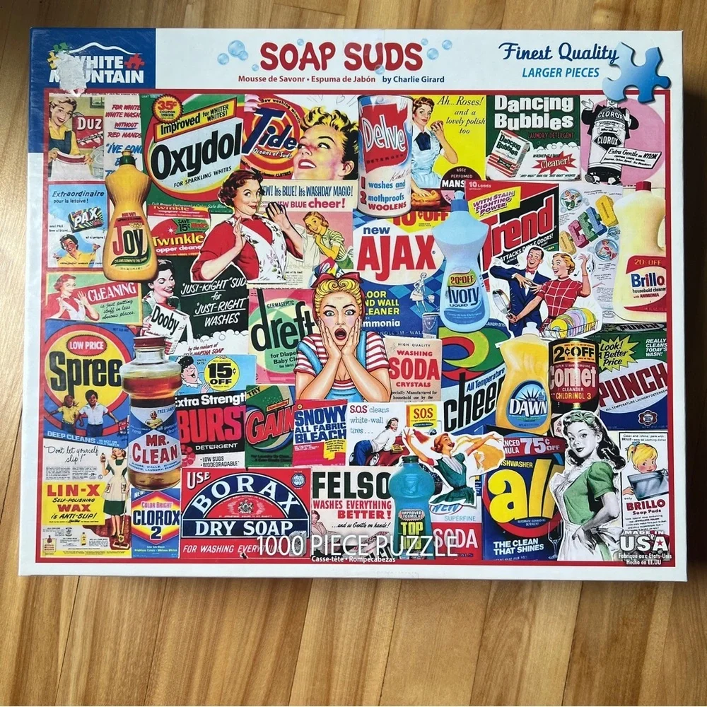 White Mountain Soap Suds 1000 Piece Puzzle - Picture 1 of 5